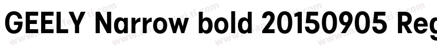 GEELY Narrow bold 20150905 Regular字体转换